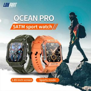 Watches Lokmat Ocean Pro Smart Watch Health and Sports Monitoring Smart Notification Smart Watch Men Compatible with iOS och Android