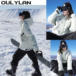 Spaccate nuove uomini donne snowboarding abito da sci con cappuccio set inverno snow ski snowsuit da sci sento.