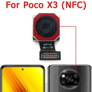 モジュールXiaomi Mi Poco X3 NFCメインバックサイドビュービッグカメラモジュールフレックス交換用の修理スペアパーツのオリジナルリアバックカメラ