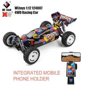 車Wltoys 124007 124019 1:12 Electric 4WD Racing Car 75km/H 55km/h高速RC車2.4gリモートコントロールドリフトクローラー3000mAh