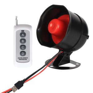 Siren 433MHz 4 key Remote Mp3 Siren Horn for Cars Horno de carro de controle remoto com mp3 player programável e amplificador de 30w Classe D 30W