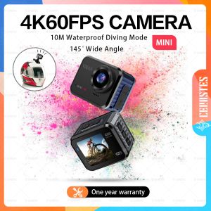Kamera Cerastes Mini Actionkamera 4K60FPS Ultra HD V8 16MP WiFi 145 ° 10m Körper wasserdichtes Helm -Video -Aufnahmekameras Sport DV Cam