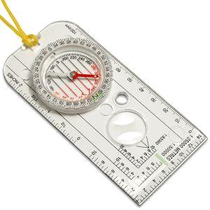 Compass Professional Mini Compass Map Scale Ruler Multifunktionell utrustning utomhus vandring camping överlevnad Guidingverktyg
