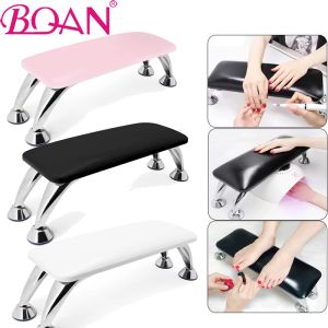 Equipment BQAN Genuine Leather Nail Arm Rest with Bracket Stand Table For Home Nail Salon Nail Arm Rest Hand Pillow Cushion Manicure Tools