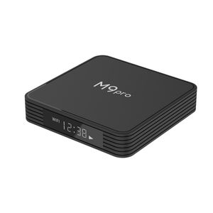 10pcs lot m9 pro atv android 11 amlogic s905x4 quad core 5g wifi 4k 1000m lan 4GB 64GBスマートテレビアンドロイドボックスビッグBT音声リモート