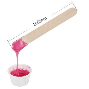 Waxing 100Pcs Wooden Waxing Wax Spatula Tongue Disposable Bamboo Sticks Hair Removal Cream Stick for Waxing Body Hair Care