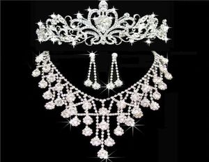 Tiaras Gold Tiaras Crowns Свадебные украшения для волос neceklaceArring дешевые модные девушки вечерние выпускные вечеринки.