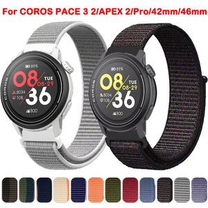 Coros Pace 3 Nylon Strap Band Bandband لـ Coros Apex 2 Pro/Pace 2 Wristband Apex 46mm 42mm Bracelet Bracelet