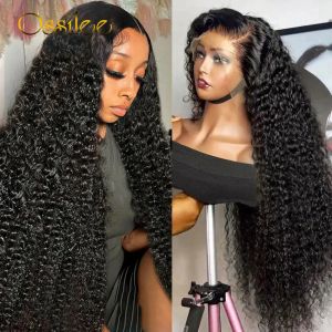 Wigs Ossilee 36inch Deep Wave 13x4 Full HD Lace Frontal Wig Human Hair 300% Density Brazilian Lace Frontal Wigs Pre Plucked