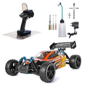 Bilar hsp rc bil 1:10 skala 4WD RC Toys Two Speed ​​Off Road Buggy Nitro Gas Power 94106 Warhead High Speed ​​Hobby Remote Control Car