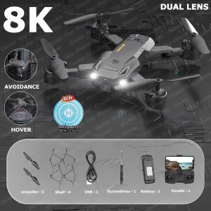 Дроны Новый Q6 Drone GPS 8K Professional Dual Camera 4K Wi -Fi FPV Автоматическое препятствие.