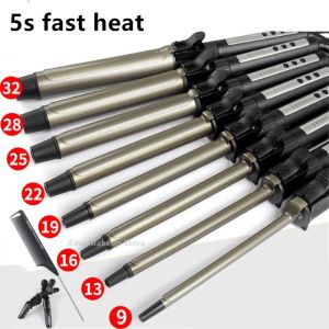 Irons 1PC 9mm 19mm 25mm 32mm Professional Ceramic Hair Curler Automatic Rotating Curling Iron Temperature Display 4#