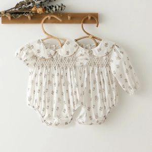 One-Pieces Spring Baby Girl Rompers Floral Baby Outfits Cotton Newborn Baby Jumpsuit Baby Girl Summer Clothes