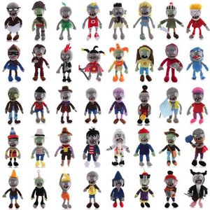 Plush Dolls 41 Style 30cm Plants vs Zombies Studed Plush Doll Toys PvZ Zombie Conehead Game Cartoon Game Cosplay Figure Kids Kids T240422