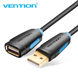 Tillbehör Vention USB -förlängningskabel USB 2.0 Extender Cord för smart TV SSD Xbox One Laptop PC Snabbhastighet 1M 2M 3M 5M USB -kabelförlängning