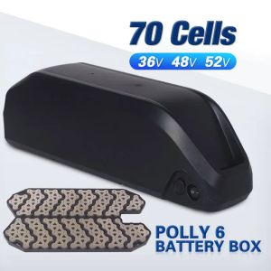 Caixa da bateria de acessórios para bicicleta elétrica, caixa de bateria, tubo Polly Down, Downtube, 10s, 6p, 7p, 13s, 14s, 5p, tiras de níquel, 18650 células