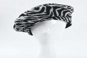 Berretti cappello da berretto a feltro zebra per donne designer francese regolabile baret beret beret ladies autunno inverno pittore ottagonale 2365751