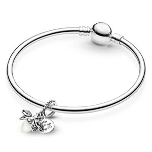 Bärad Togory Silver Color Charm Bangles med Firefly Star Pendant Armband Bangle For Women Män flickvän Diy Jewelry Special Offer 240423