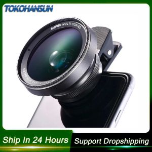 Filters TOKOHANSUN HD Optical Glass 0.6x Wide Angle Lens with 15x Super Macro Lens for IPhone 6s 7 8 Plus Samsung S9 S8 Camera Lens Kit