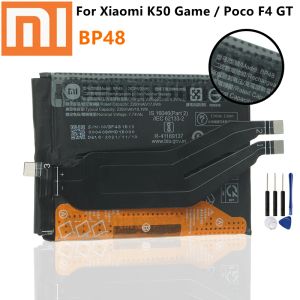 Baterie 100% Xiaomi Oryginalna bateria BP48 dla Xiaomi K50 Game / Poco F4 GT Baterie Baterie 2350x2 MAH + Bezpłatne narzędzia