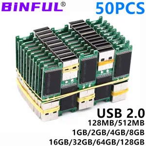 50pcs卸売USB 2.0ディスクセミフィニッシュ4GB 8G 16G 32G USBフラッシュドライブ64GB 128G 128M 512M PCBボードチップペンドライブUSBスティック