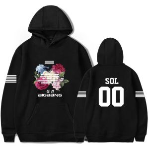 Sweatshirts Kpop Bigbang Big Bang Kore Hoodies Moletom Feminino Moda Marka Sweatshirts Harajuku Kpop Ceket Sokak Giyim Katları