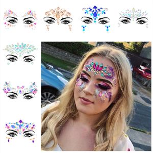 Tattoos Festival Face Jewels Crystal Body Stickers Make Up Face Gems Glitter Rhinestones Starte para a festa do festival Dress Up Up