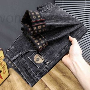 Men's Jeans Designer High end jeans mens slim fit trendy brand Korean high-end mens elastic casual pants long pants LM8A