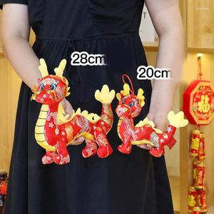 Figurine decorative 20 cm 28 cm Cartoon Dragon Dragon Mascots Decorazione sospesa Decorazione Cinese Spring Festival zodiacali per 2024 anni