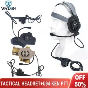 Tillbehör Wadsn Tactical Game Shooting Communication Headphone Bowman Elite II Headset U94 PTT för Kenwood Baofeng UV5R Radio