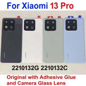 Frame porta per alloggiamento della batteria originale per xiaomi mi 13 pro mobile coperchio posteriore coperchio posteriore con lenti con telaio della fotocamera + nastro adesivo