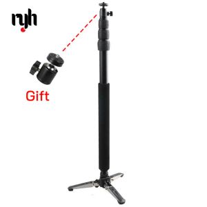 Tripods Micro Boom Pole Mic Holder 3 Section Boompole Extension Length Holder for Stereo Video Mic ThreeFoot Support Stand
