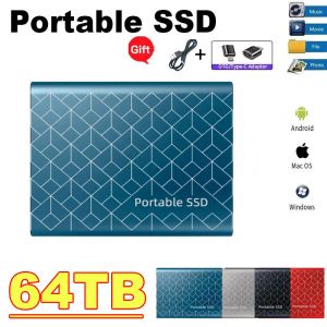 Kutular 1 TB Taşınabilir SSD Harici 500GB Katı Hal Sert Disk 2TB Mobil Sabit Sürücü Harici SSD 1T Dizüstü bilgisayar için Xiaomi için Mobil Depolama