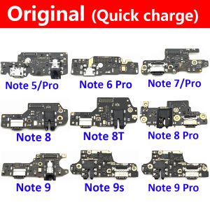 Kable Oryginalne USB Port Port Jack Dock Dock Connector Płyta ładująca Kabel Flex dla Xiaomi Redmi Note 5 6 7 8 8t 9 Pro 9s 10 10s 11 4G 5G