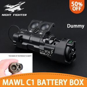 Luci tattiche Mawl C1+ Dummy Battery Case Smontaggio Fit 20 mm Picatinny Rail Nuovo Accessorio di caccia al soft