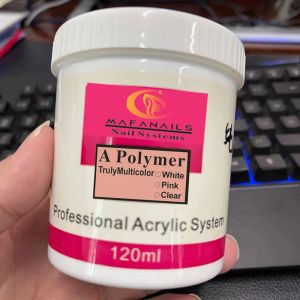 Sıvılar 120ml pembe/şeffaf/beyaz akrilik tırnak tozu akrilik tırnaklar polimer uzun süreli manikür uzatma daldırma oyma tozları huid9r