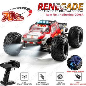 電気/RCカーハイボキシング2996A 1 10 70km/h 4WD RC CAR LED OFF ROAD REMOTE CONTROL CAR