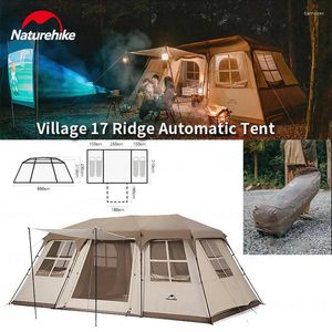 Namioty i schroniska Naturehike Village 17 Dach Automatyczny namiot na zewnątrz Glamping Hut Zintegrowane bieguny