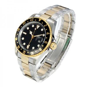 Мужские часы Luxury Watch Mens Asia Автоматическое движение черный циферблат 40 -миллиметровый мужчина.