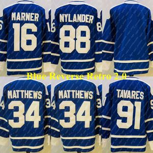 Kob Tersinir Siyah Hokey Forması Auston Matthews John Tavares Marner William Nylander Morgan Rielly Jason Spezza Blue