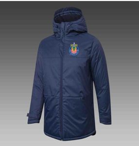 MENS CHIVAS USA Down Winter Jacket Långärmkläder Klädrock Ytterkläder Puffer Soccer Parkas Team Emblem Customized3487158