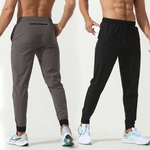 Ll calças de corredor masculinas longas esportes de ioga de ioga rápida ginástica seca bolsões de ginástica calça calça calça mensual elástico elástico designer de fitness roupas de moda 435688