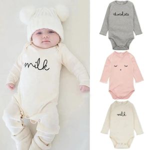 Tek parça yeni doğan bebek atlayıcılar uzun kollu organik pamuk marka bebek kızlar kızlar çiçek baskısı onesie bahar sonbahar yenidoğan bebek giysileri