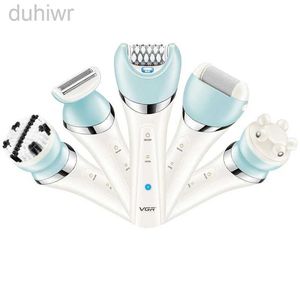 Epilator Original VGR 5in1 Kvinnor Epilator Electric Shaver Leg Body Hair Removal Wet Dry Lady Bikini Trimmer Facial Hair Remover Underarms D240424