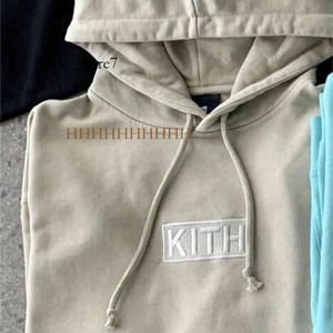 Kith Hoodies 24ss Loose Spring Clothes Hoodies Embroidery Kith Terry Hoody Mens Woman Top Quality Pullover Sweatshirts Original Tag Labelaqr Kith 3791
