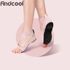 Buty FindCool Yoga Tonowanie buty Kobiety pięć palców palatów butów fitness Paski krzyżowe wewnętrzne przeciwpoślizgowe skarpetki jogi