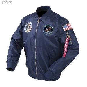 Herrjackor Autumn Apollo Thin 100th Space Shuttle Mission MA1 BOMBER Hip-Hop US Air Force Pilot Flying Korean Academy Mens Clothingl2404