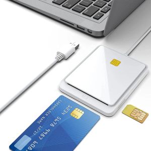 Läsare USB Smart Card Reader PCSC USBCCID EMV ISO7816 för Bank CAC Chip Smart Card Sim Card Adapter DNI Electronic Citizen för ID -kort