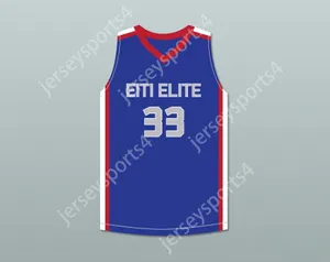 Пользовательский номер number number mens Youth/Kids sacko осень 33 каждый 1 Учите 1 элита AAU Blue Basketball Jersey 1 Top Snatched S-6xl