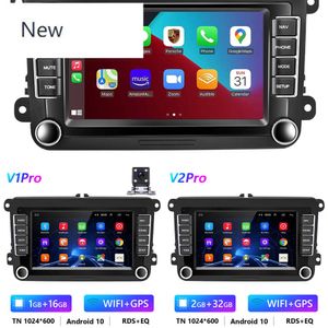 NEU 7 Zoll 2Din Radio Android 10 für VW/Golf Polo/Passat/Skoda GPS Car Multimedia Player WiFi AI Voice 8+128g